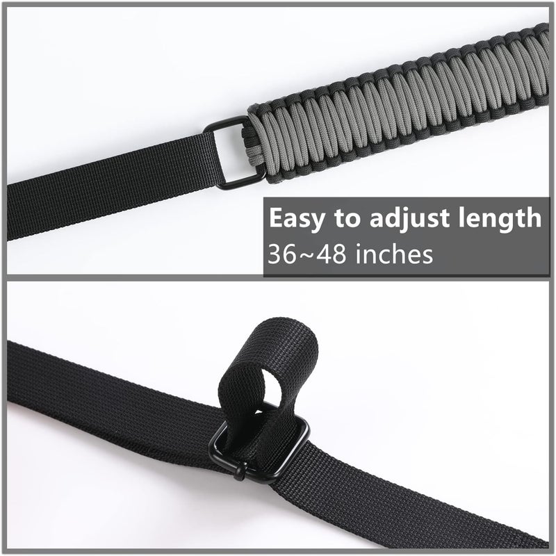 VVAAGG Two-Point Paracord Rifle Sling with Swivels, Non-Slip Gun Sling with Adjustable Length Strap - Image 2